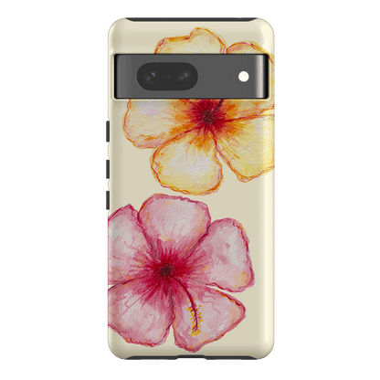 Hibiscus Flower Yellow Printed Phone Cases Google Pixel 7 / Armoured by BG. Studio - The Dairy