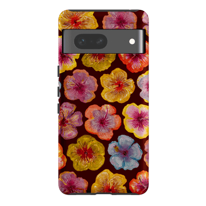 Hibiscus Holiday Rouge Printed Phone Cases Google Pixel 7 / Armoured by BG. Studio - The Dairy