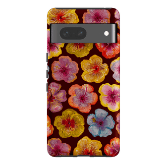 Hibiscus Holiday Rouge Printed Phone Cases Google Pixel 7 / Armoured by BG. Studio - The Dairy