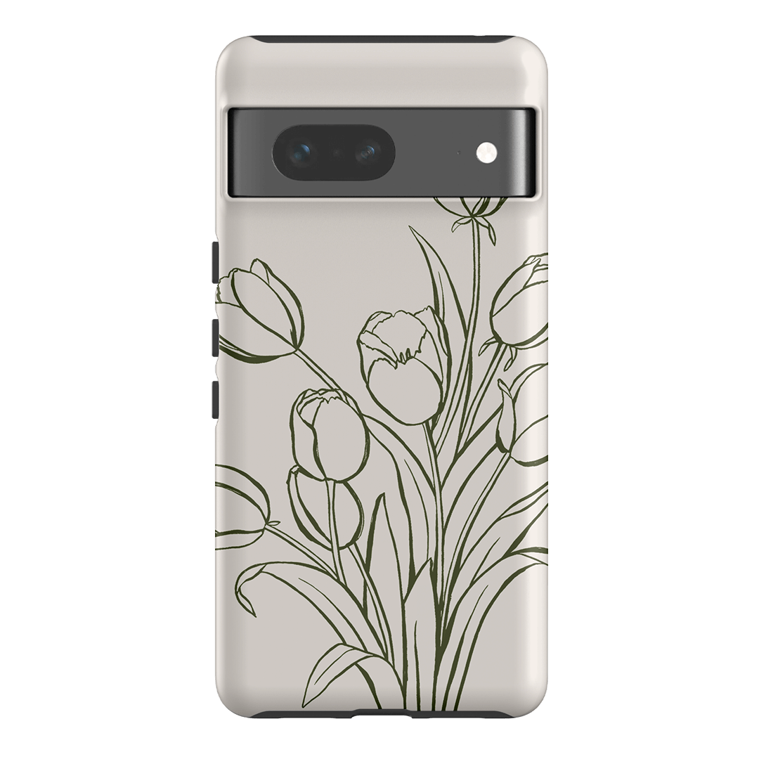 Inked Tulips Printed Phone Cases Google Pixel 7 / Armoured by Typoflora - The Dairy