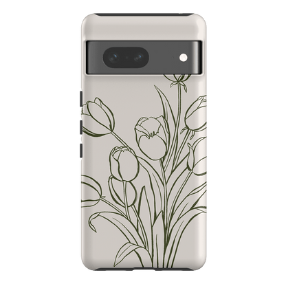 Inked Tulips Printed Phone Cases Google Pixel 7 / Armoured by Typoflora - The Dairy