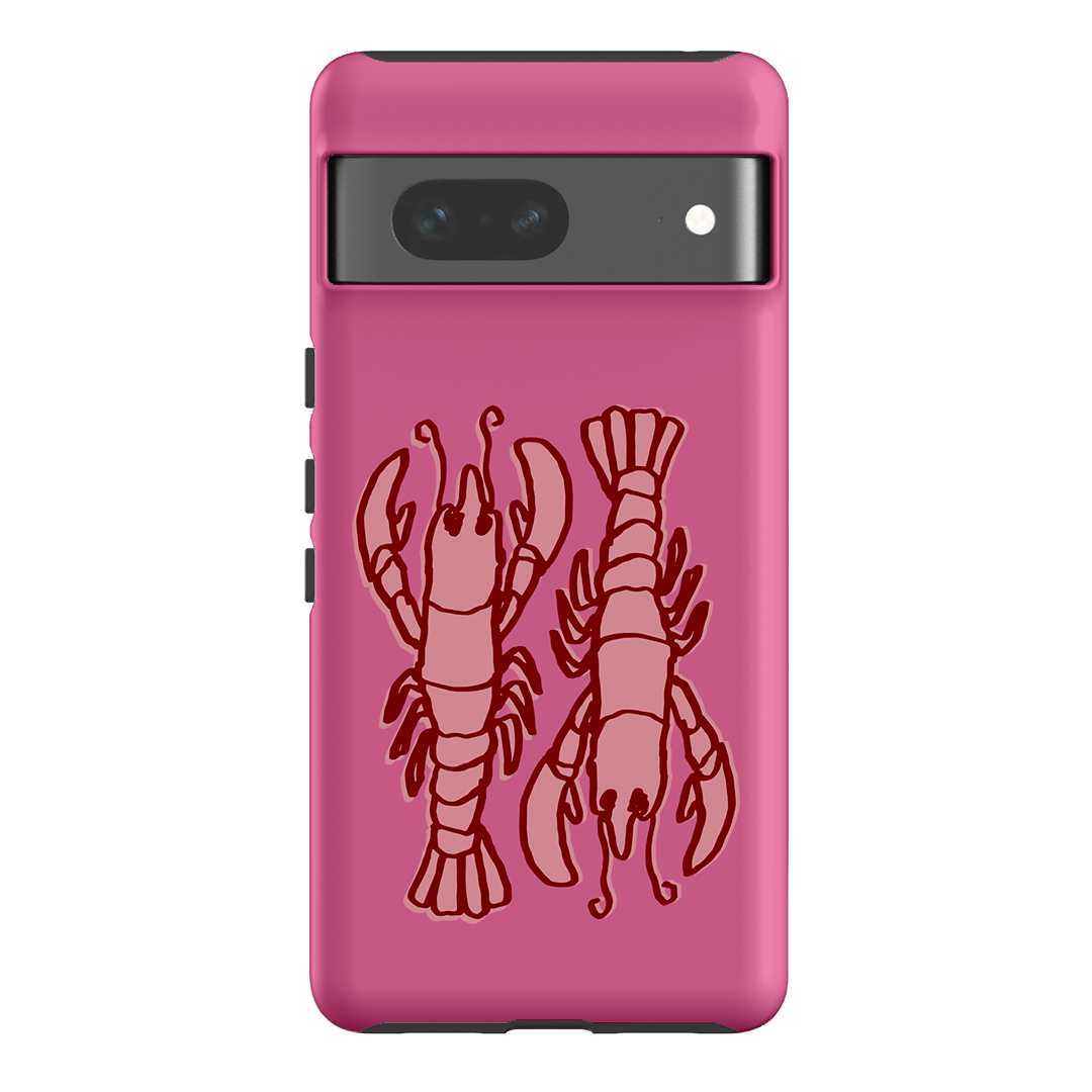 Lobster Love Pink Printed Phone Cases Google Pixel 7 / Armoured by The Dairy - The Dairy