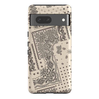 Paisley Ecru Printed Phone Cases Google Pixel 7 / Armoured by The Dairy - The Dairy