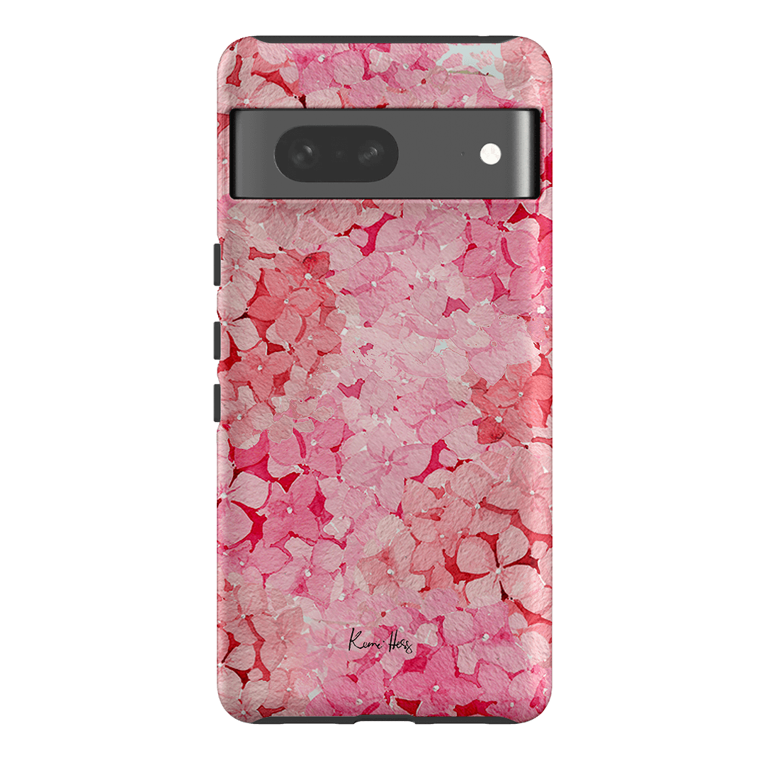 Hydrangea Pink Printed Phone Cases Google Pixel 7 / Armoured by Kerrie Hess - The Dairy