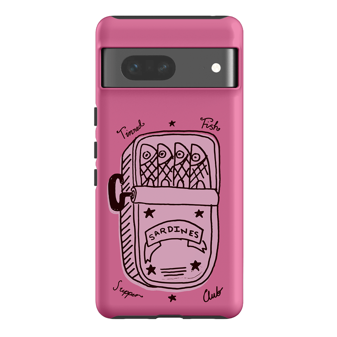 Sardine Social Pink Printed Phone Cases Google Pixel 7 / Armoured by The Dairy - The Dairy