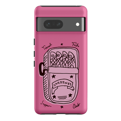 Sardine Social Pink Printed Phone Cases Google Pixel 7 / Armoured by The Dairy - The Dairy