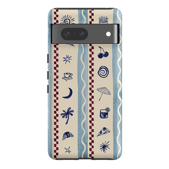 Summer Snacks Blue Printed Phone Cases Google Pixel 7 / Armoured by Charlie Taylor - The Dairy