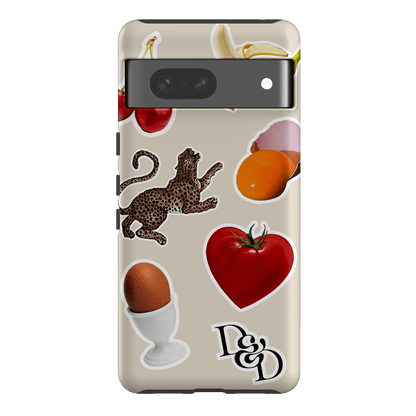 Sunday Stickers Cream Printed Phone Cases Google Pixel 7 / Armoured by Desmond & Dempsey - The Dairy