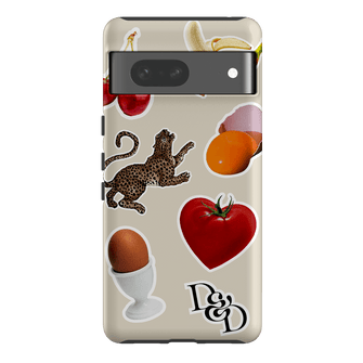 Sunday Stickers Cream Printed Phone Cases Google Pixel 7 / Armoured by Desmond & Dempsey - The Dairy