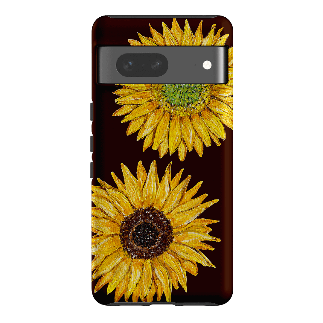 Sunflower Brown Printed Phone Cases Google Pixel 7 / Armoured by BG. Studio - The Dairy