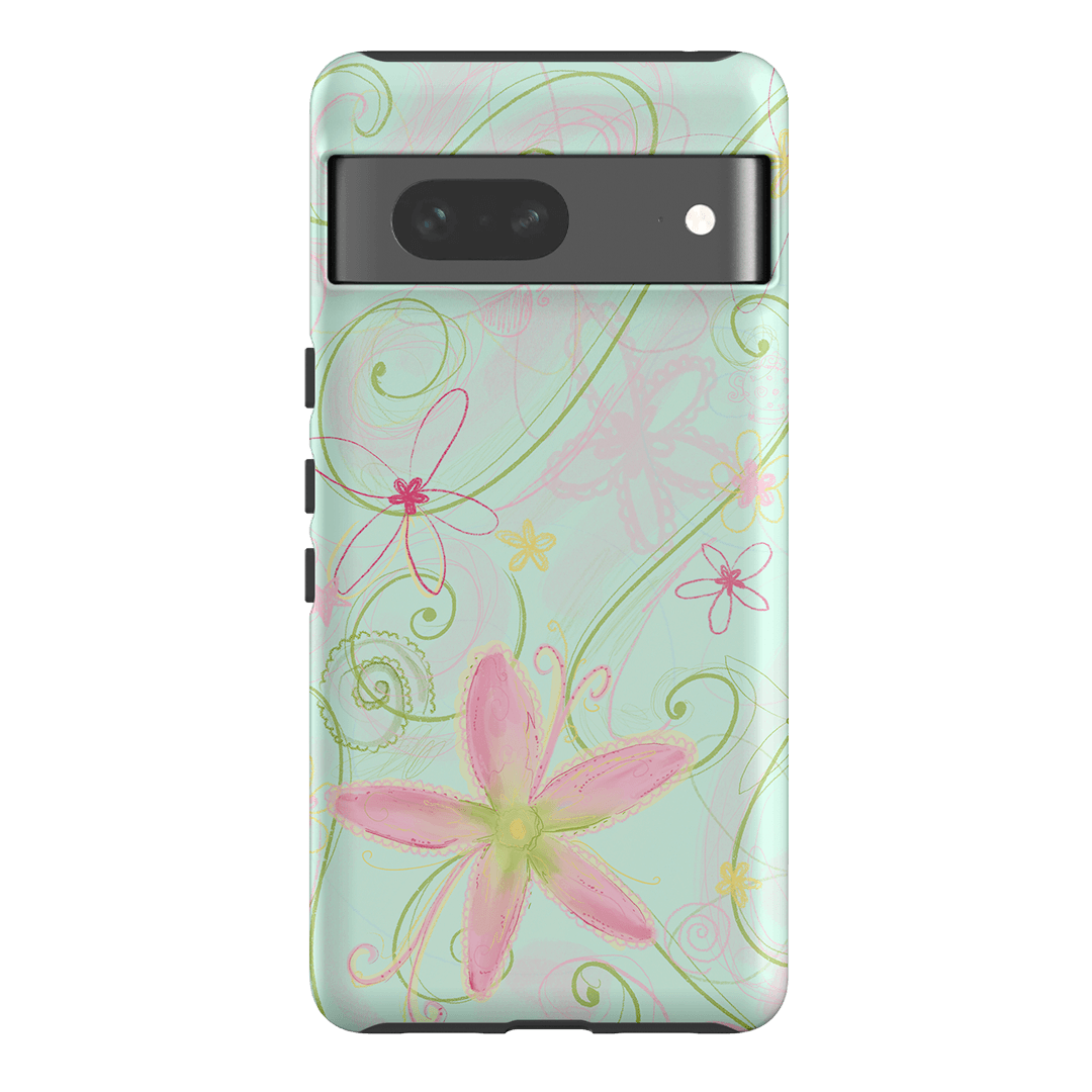 Swirl Blue Printed Phone Cases Google Pixel 7 / Armoured by Kayla Carr - The Dairy