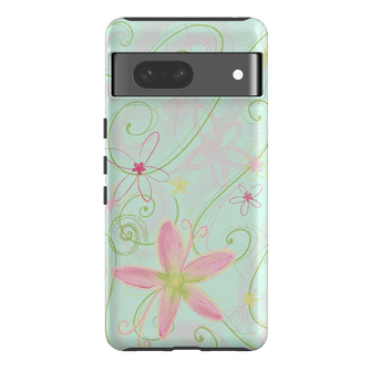 Swirl Blue Printed Phone Cases Google Pixel 7 / Armoured by Kayla Carr - The Dairy