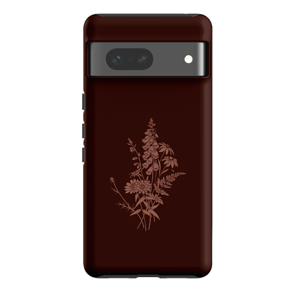 Wildflowers Mocha Printed Phone Cases Google Pixel 7 / Armoured by Typoflora - The Dairy