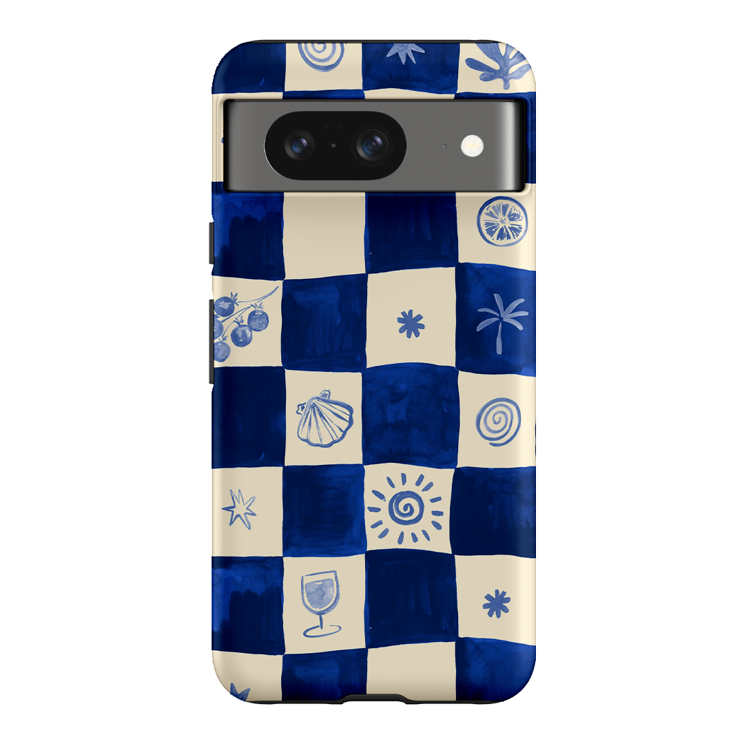 Afternoon Mezze Azure Printed Phone Cases Google Pixel 8 / Armoured by Charlie Taylor - The Dairy
