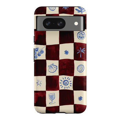 Afternoon Mezze Maroon Printed Phone Cases Google Pixel 8 / Armoured by Charlie Taylor - The Dairy