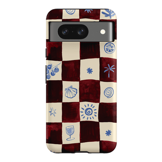 Afternoon Mezze Maroon Printed Phone Cases Google Pixel 8 / Armoured by Charlie Taylor - The Dairy