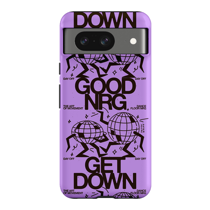 Good Energy in Purple Printed Phone Cases Google Pixel 8 / Armoured by After Hours - The Dairy