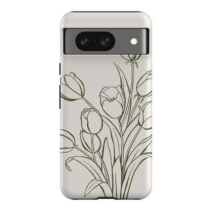 Inked Tulips Printed Phone Cases Google Pixel 8 / Armoured by Typoflora - The Dairy