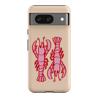 Lobster Love Peach Printed Phone Cases Google Pixel 8 / Armoured by The Dairy - The Dairy