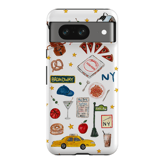 NYC White Printed Phone Cases Google Pixel 8 / Armoured by BG. Studio - The Dairy