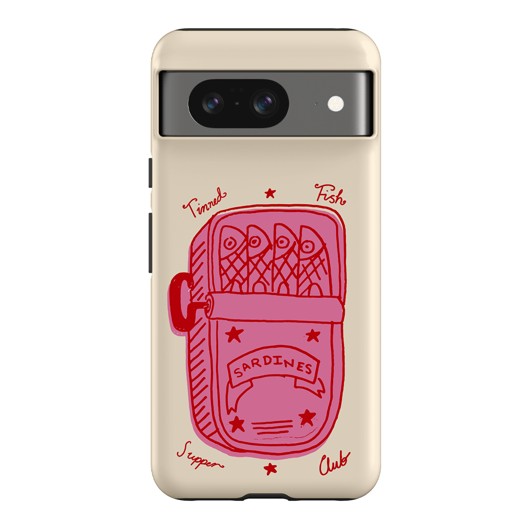 Sardine Social Red Printed Phone Cases Google Pixel 8 / Armoured by The Dairy - The Dairy