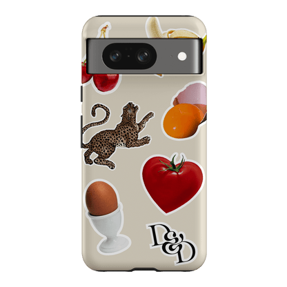 Sunday Stickers Cream Printed Phone Cases Google Pixel 8 / Armoured by Desmond & Dempsey - The Dairy