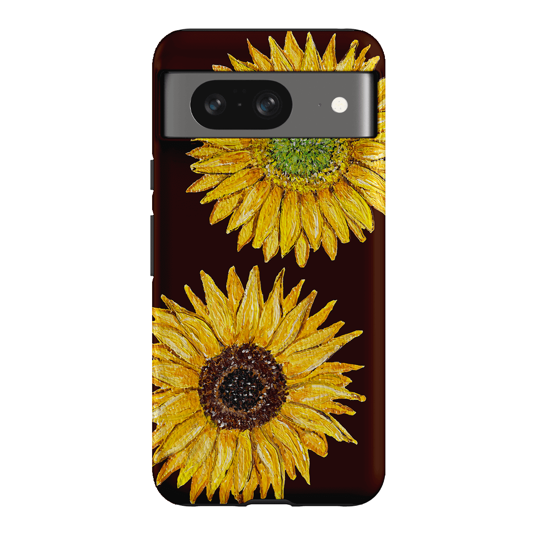 Sunflower Brown Printed Phone Cases Google Pixel 8 / Armoured by BG. Studio - The Dairy