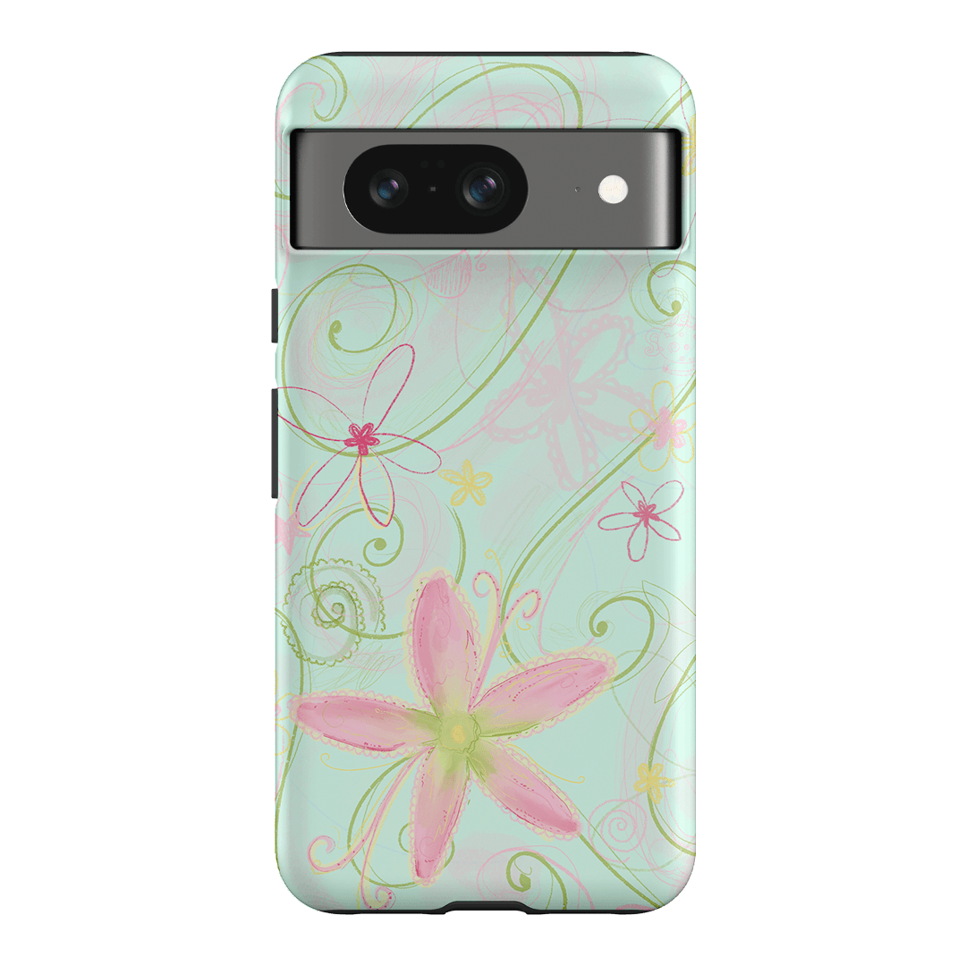 Swirl Blue Printed Phone Cases Google Pixel 8 / Armoured by Kayla Carr - The Dairy