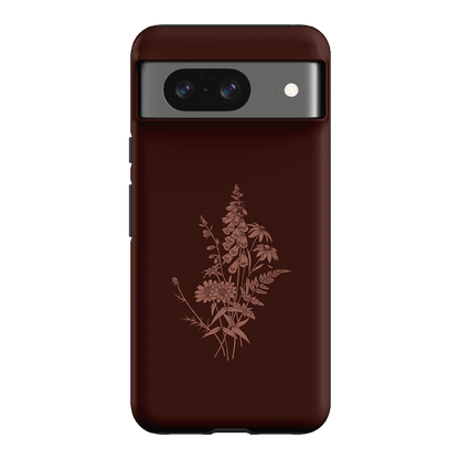 Wildflowers Mocha Printed Phone Cases Google Pixel 8 / Armoured by Typoflora - The Dairy