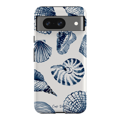 Blue Shells Printed Phone Cases Google Pixel 8 / Armoured by Cass Deller - The Dairy