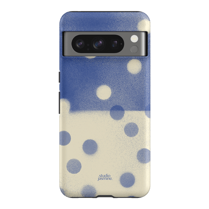 Bleu Polka Dot Printed Phone Cases Google Pixel 8 Pro / Armoured by Jasmine Dowling - The Dairy