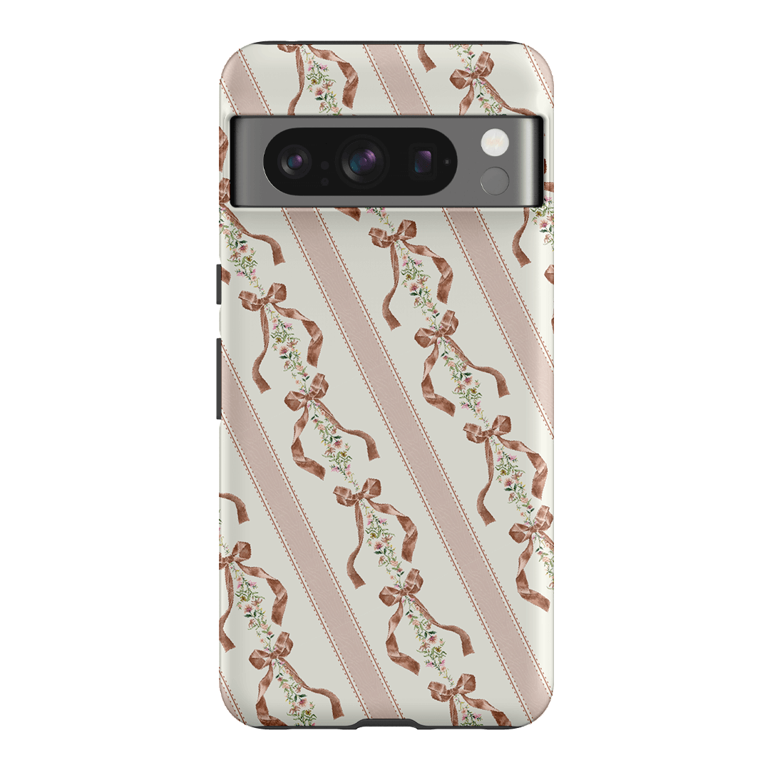 Bow Stripe Printed Phone Cases Google Pixel 8 Pro / Armoured by Veronica Tucker - The Dairy