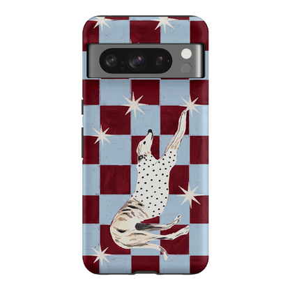Check Greyhound Blue Printed Phone Cases Google Pixel 8 Pro / Armoured by Lisa Hu - The Dairy