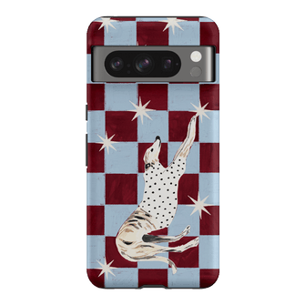 Check Greyhound Blue Printed Phone Cases Google Pixel 8 Pro / Armoured by Lisa Hu - The Dairy