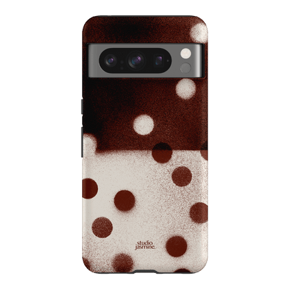 Espresso Polka Dot Printed Phone Cases Google Pixel 8 Pro / Armoured by Jasmine Dowling - The Dairy
