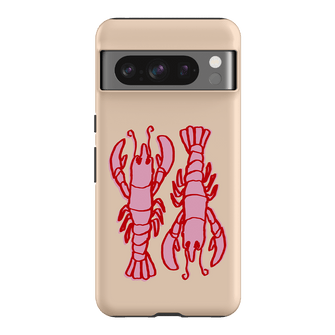 Lobster Love Peach Printed Phone Cases Google Pixel 8 Pro / Armoured by The Dairy - The Dairy