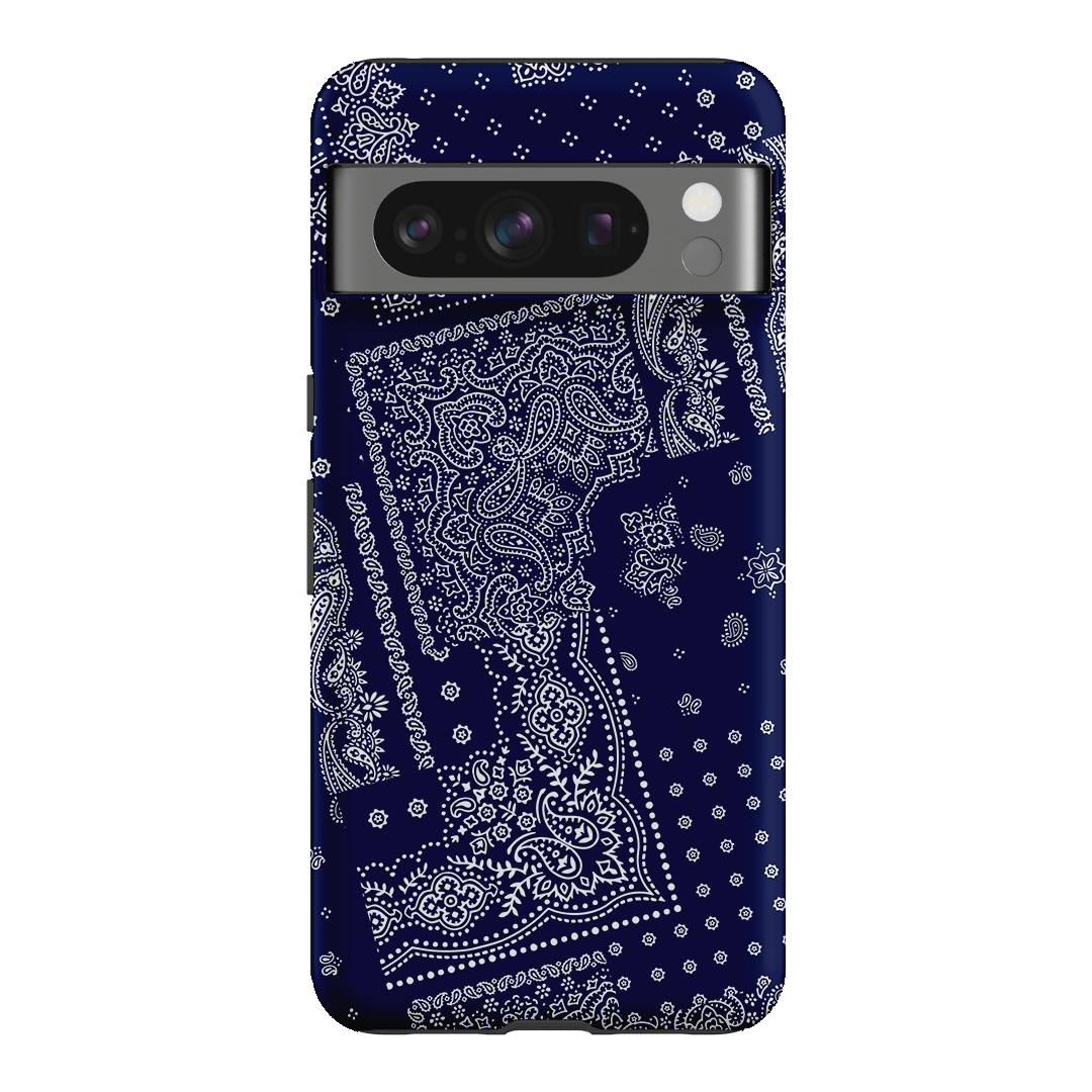 Paisley Indigo Printed Phone Cases Google Pixel 8 Pro / Armoured by The Dairy - The Dairy