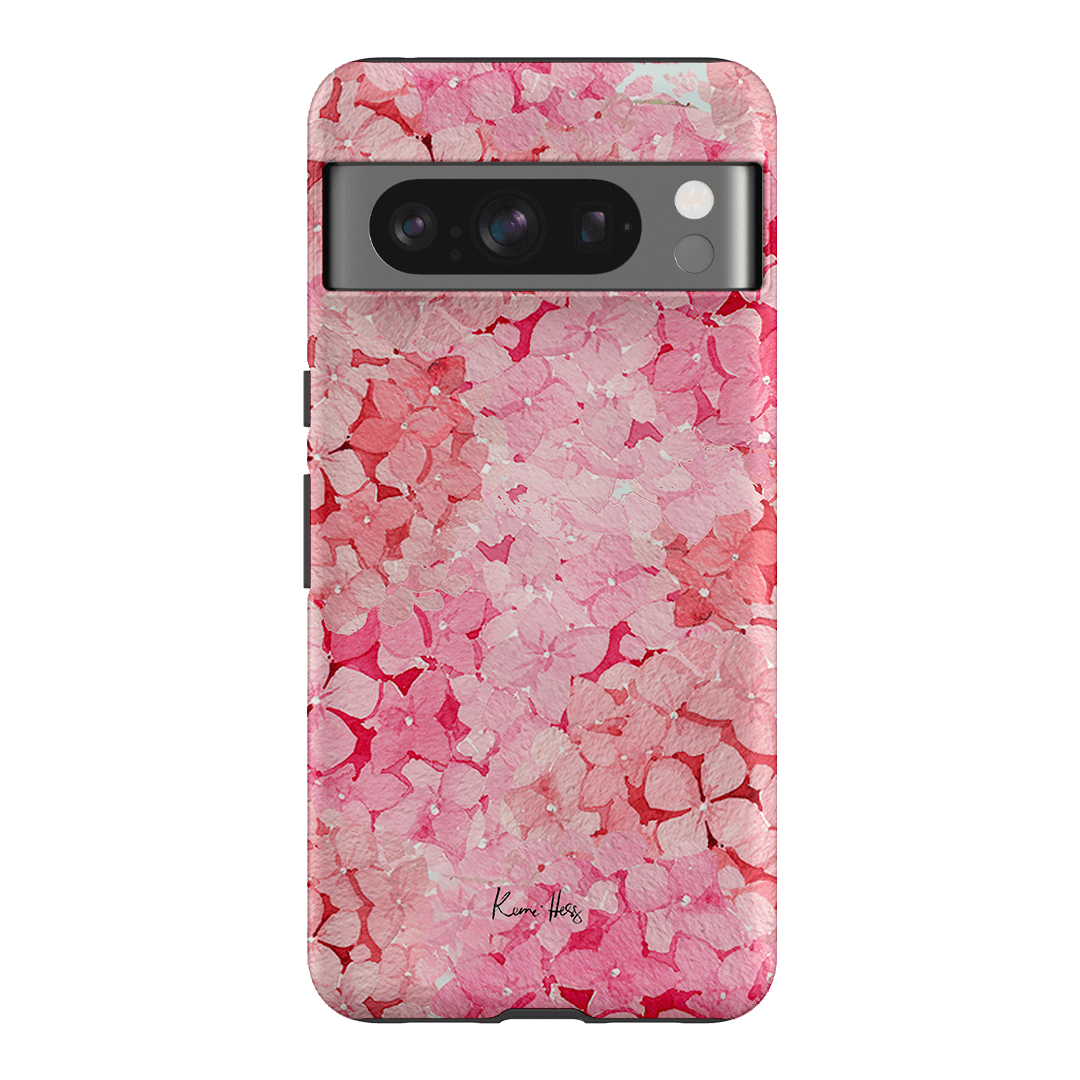 Hydrangea Pink Printed Phone Cases Google Pixel 8 Pro / Armoured by Kerrie Hess - The Dairy