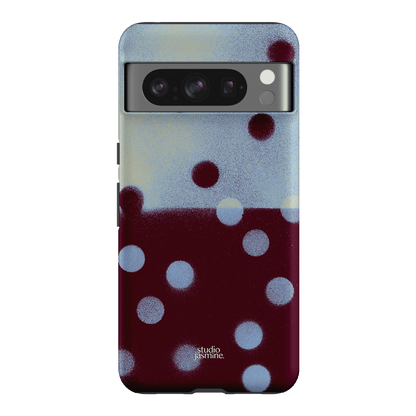 Plum Polka Dot Printed Phone Cases Google Pixel 8 Pro / Armoured by Jasmine Dowling - The Dairy
