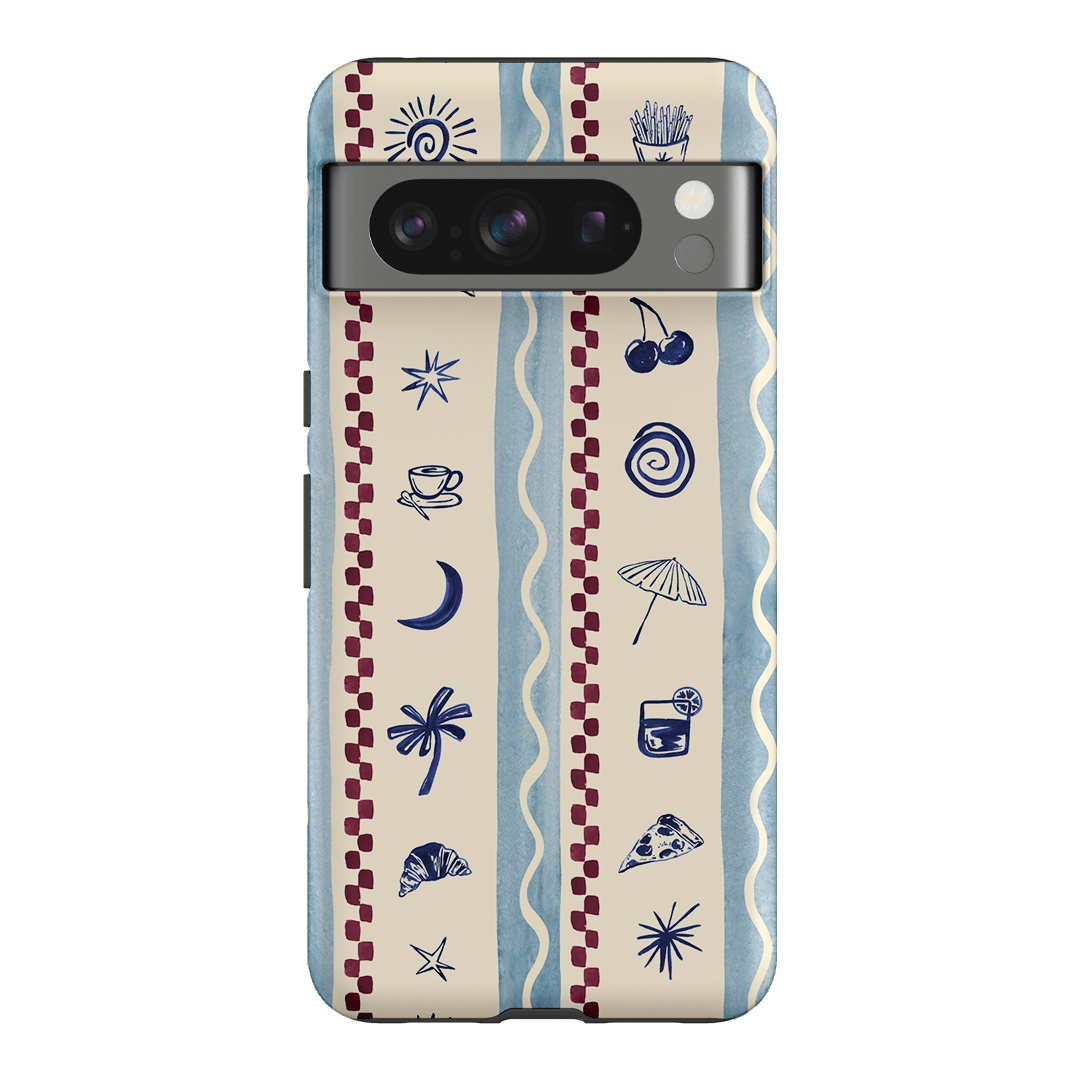 Summer Snacks Blue Printed Phone Cases Google Pixel 8 Pro / Armoured by Charlie Taylor - The Dairy