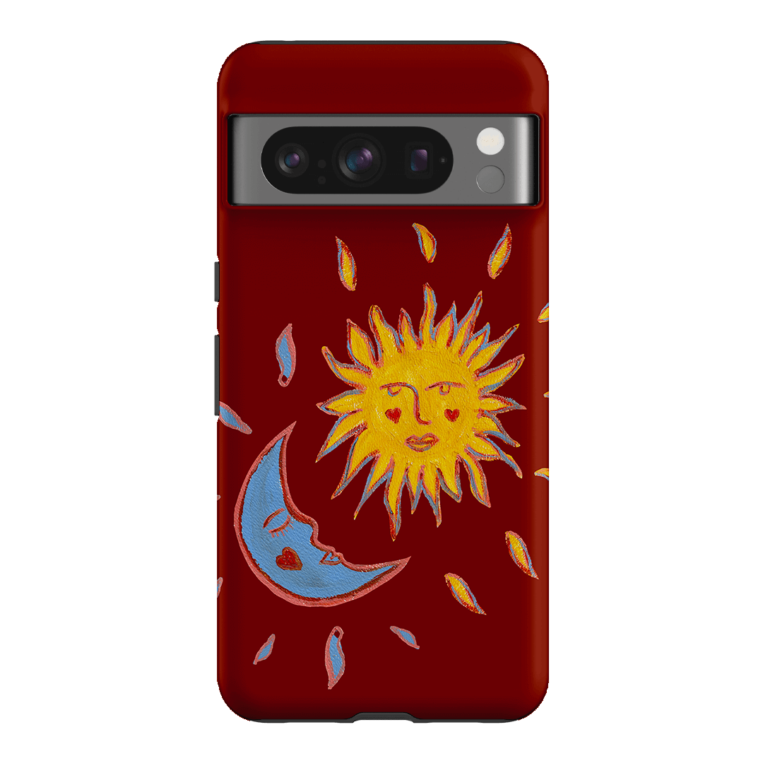 Sun & Moon Red Printed Phone Cases Google Pixel 8 Pro / Armoured by BG. Studio - The Dairy