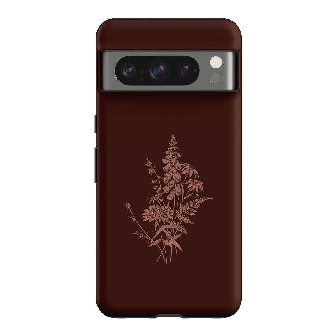 Wildflowers Mocha Printed Phone Cases Google Pixel 8 Pro / Armoured by Typoflora - The Dairy