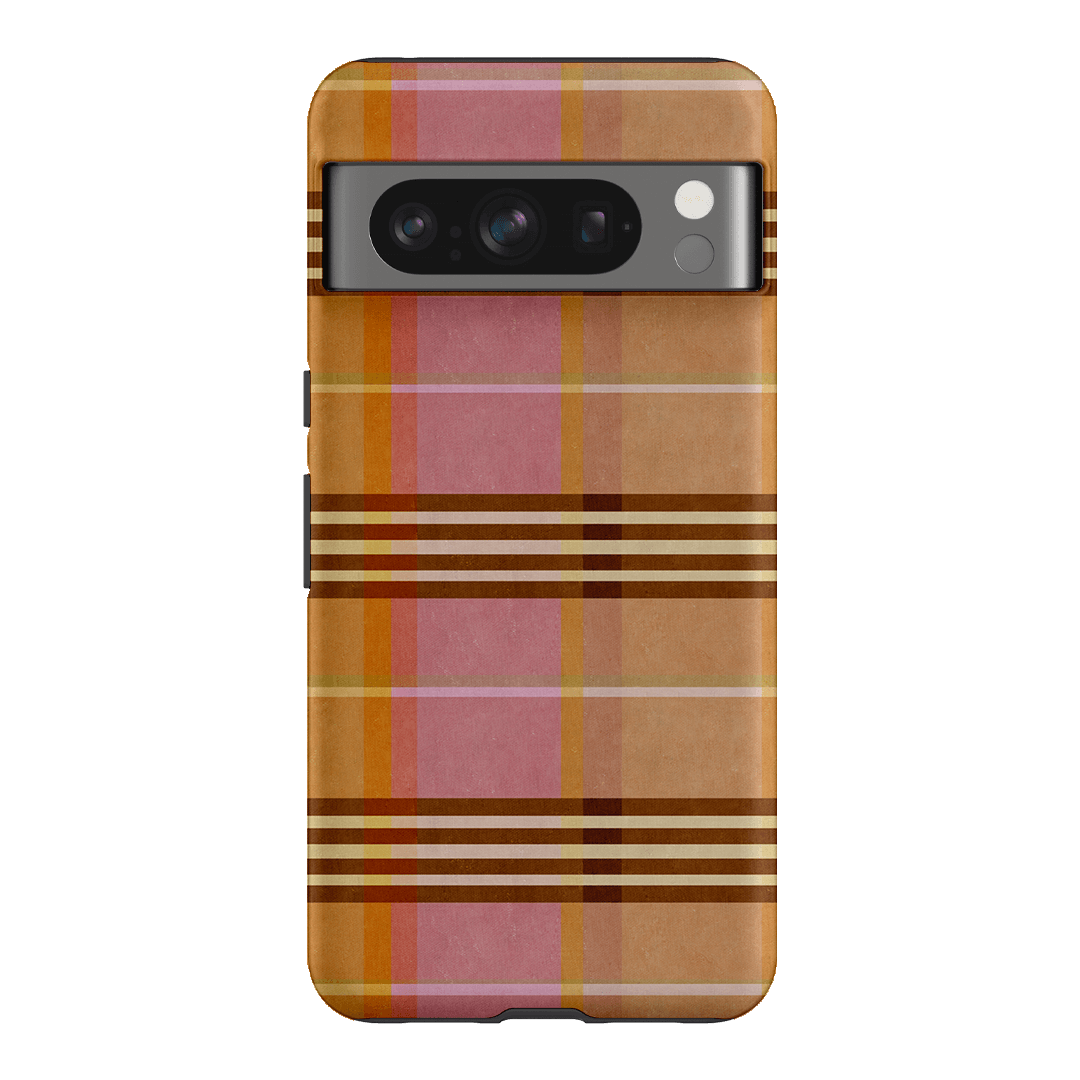 Peachy Plaid Printed Phone Cases Google Pixel 8 Pro / Armoured by Fenton & Fenton - The Dairy