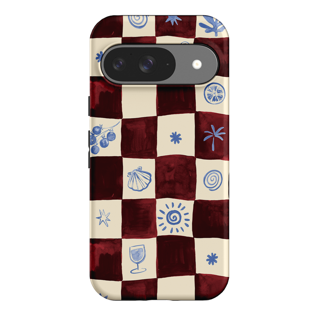 Afternoon Mezze Maroon Printed Phone Cases Google Pixel 9 / Armoured by Charlie Taylor - The Dairy