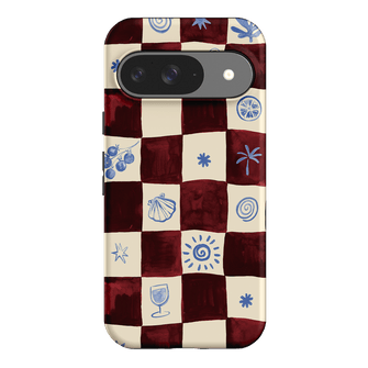 Afternoon Mezze Maroon Printed Phone Cases Google Pixel 9 / Armoured by Charlie Taylor - The Dairy