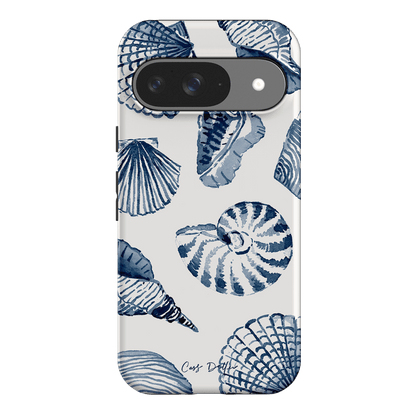 Blue Shells Printed Phone Cases Google Pixel 9 / Armoured by Cass Deller - The Dairy