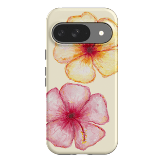 Hibiscus Flower Yellow Printed Phone Cases Google Pixel 9 / Armoured by BG. Studio - The Dairy
