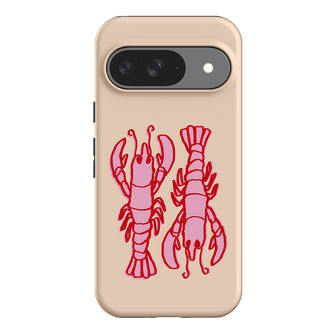 Lobster Love Peach Printed Phone Cases Google Pixel 9 / Armoured by The Dairy - The Dairy