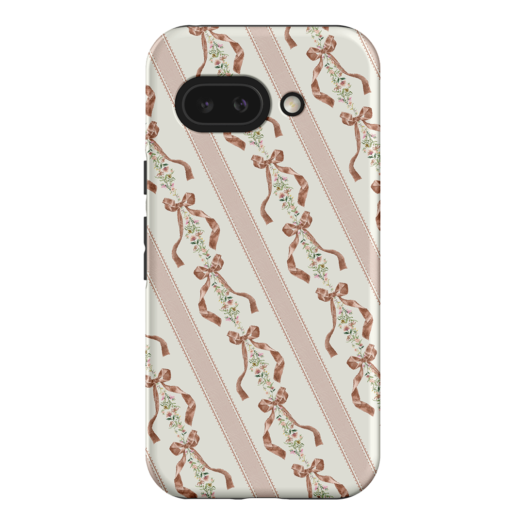 Bow Stripe Printed Phone Cases Google Pixel 9A / Armoured by Veronica Tucker - The Dairy