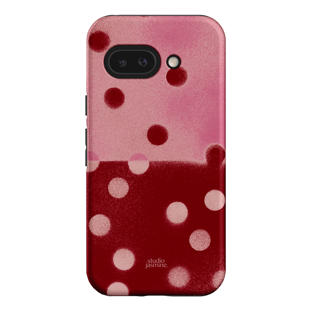 Cherry Polka Dot Printed Phone Cases Google Pixel 9A / Armoured by Jasmine Dowling - The Dairy